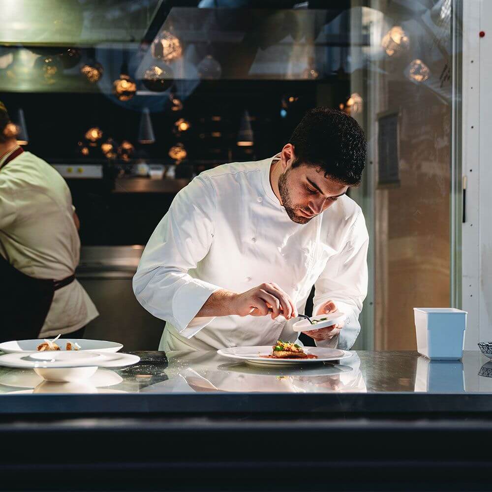 Chefs in restaurant 