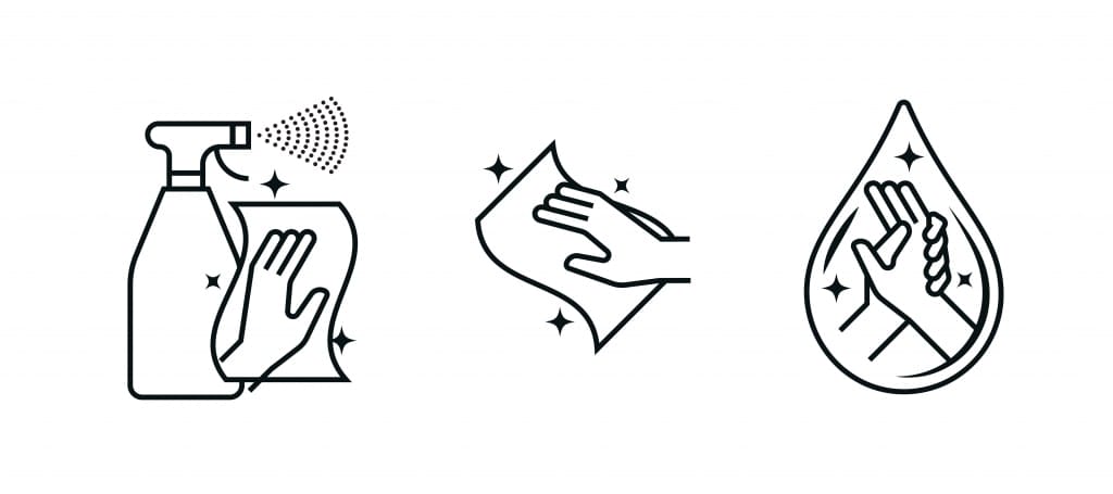 Cleaning product pictograms