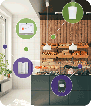 Guardian Protection devices highlighted in a small business setting