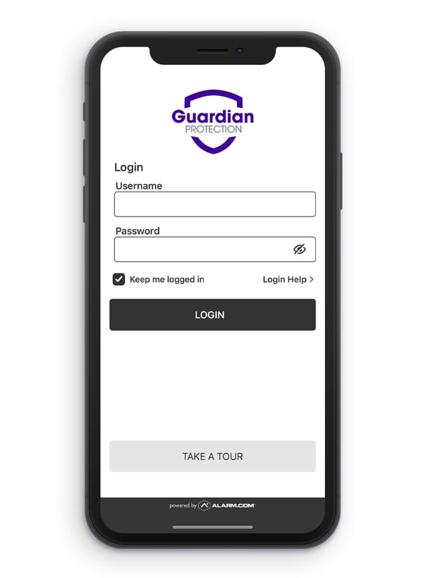 Screenshot from the Guardian Protection app