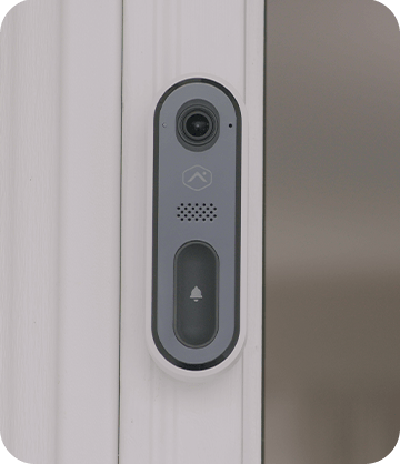 Video doorbell camera installed on home's front door