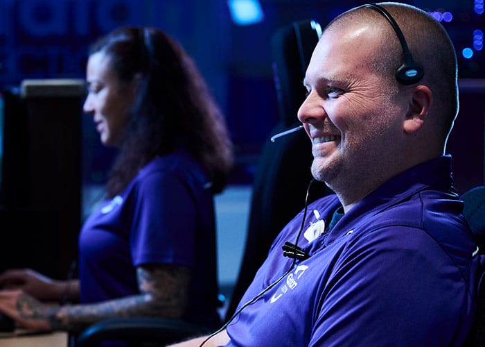 Guardian Protection security expert in the Monitoring Center