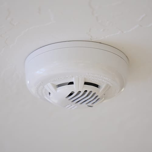 Guardian Protection carbon monoxide detector on ceiling
