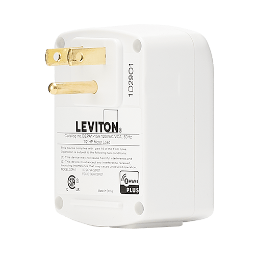 Back view of Guardian Protection's indoor smart plug