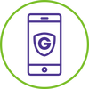 Guardian Protection app icon in a green decorative circle