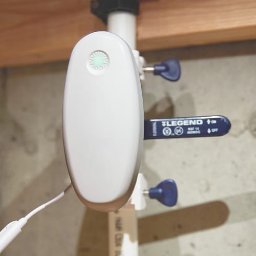 Guardian Protection smart water valve on a pipe