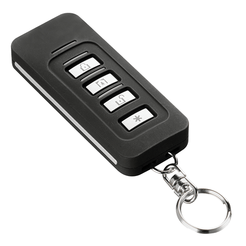 Left side view of Guardian Protection key fob