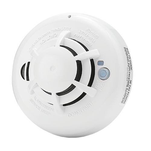 Right side view of Guardian Protection smoke and heat detector