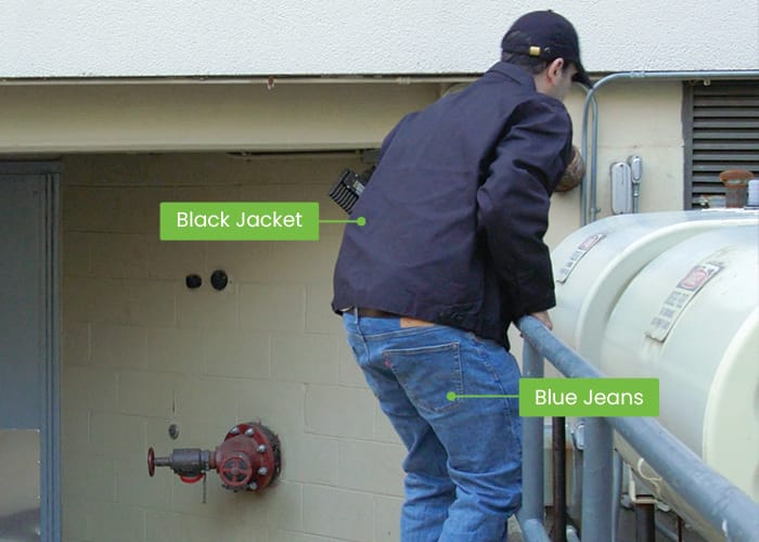 Camera's AI Deterrence notifications shown on business intruder