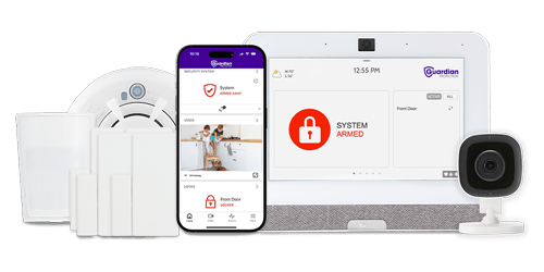 Guardian Protection home security system with smart indoor camera