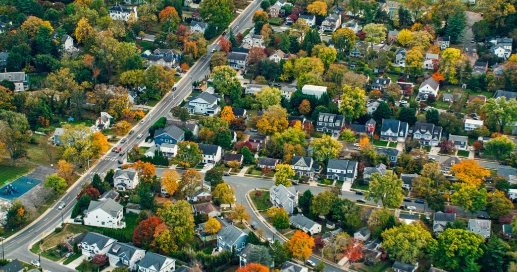 Aerial view of Chevy Chase